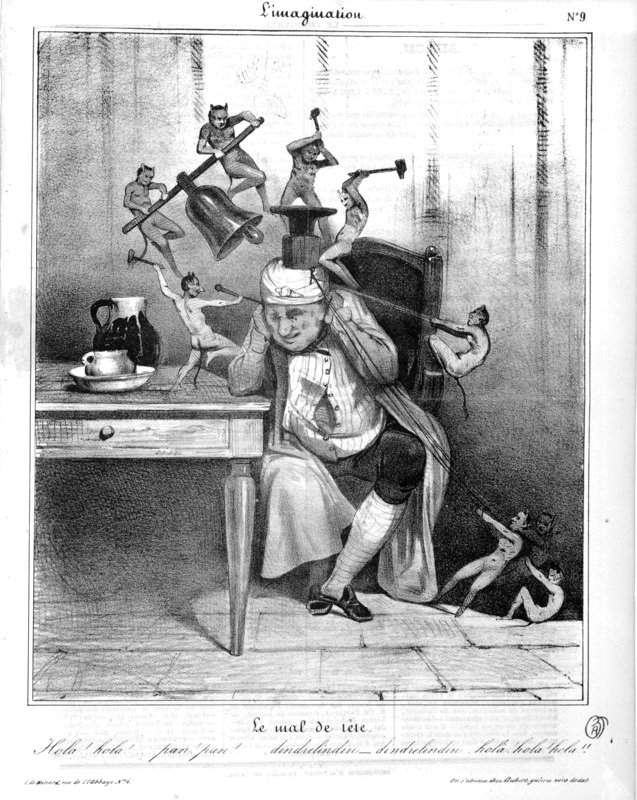 Honoré Daumier, "Le mal de tête," 1883.