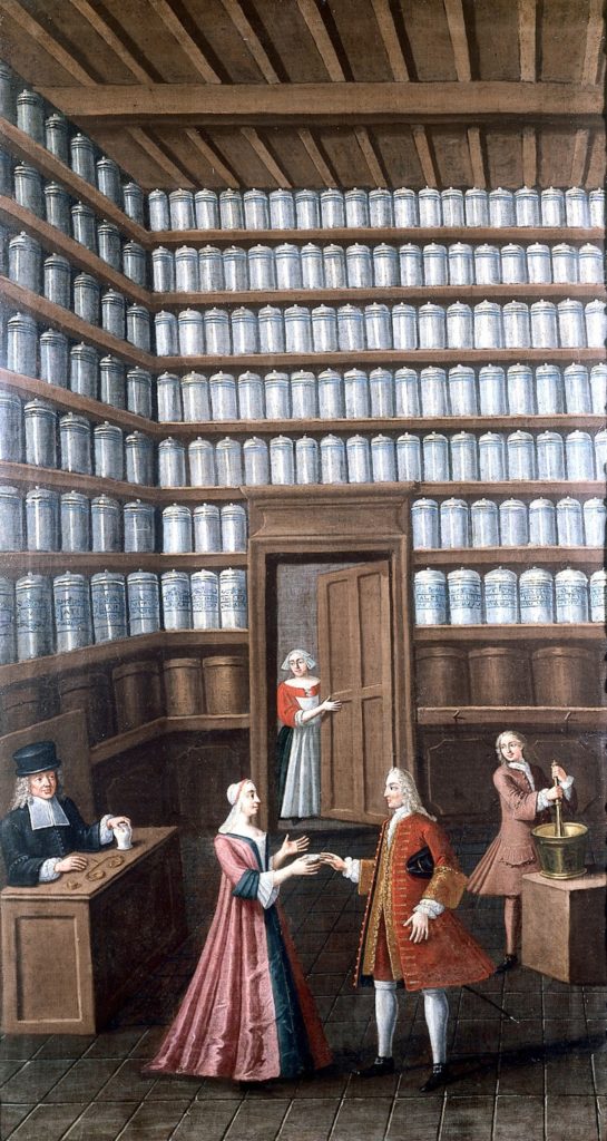 A Pharmacy c. 1700, French Wellcome Library London